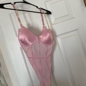 Pink sheer body shit